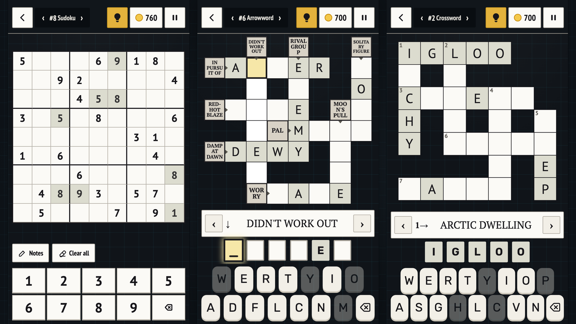 Crosswords on the Go: Scanwords, Sudoku, Fillwords screenshot 2