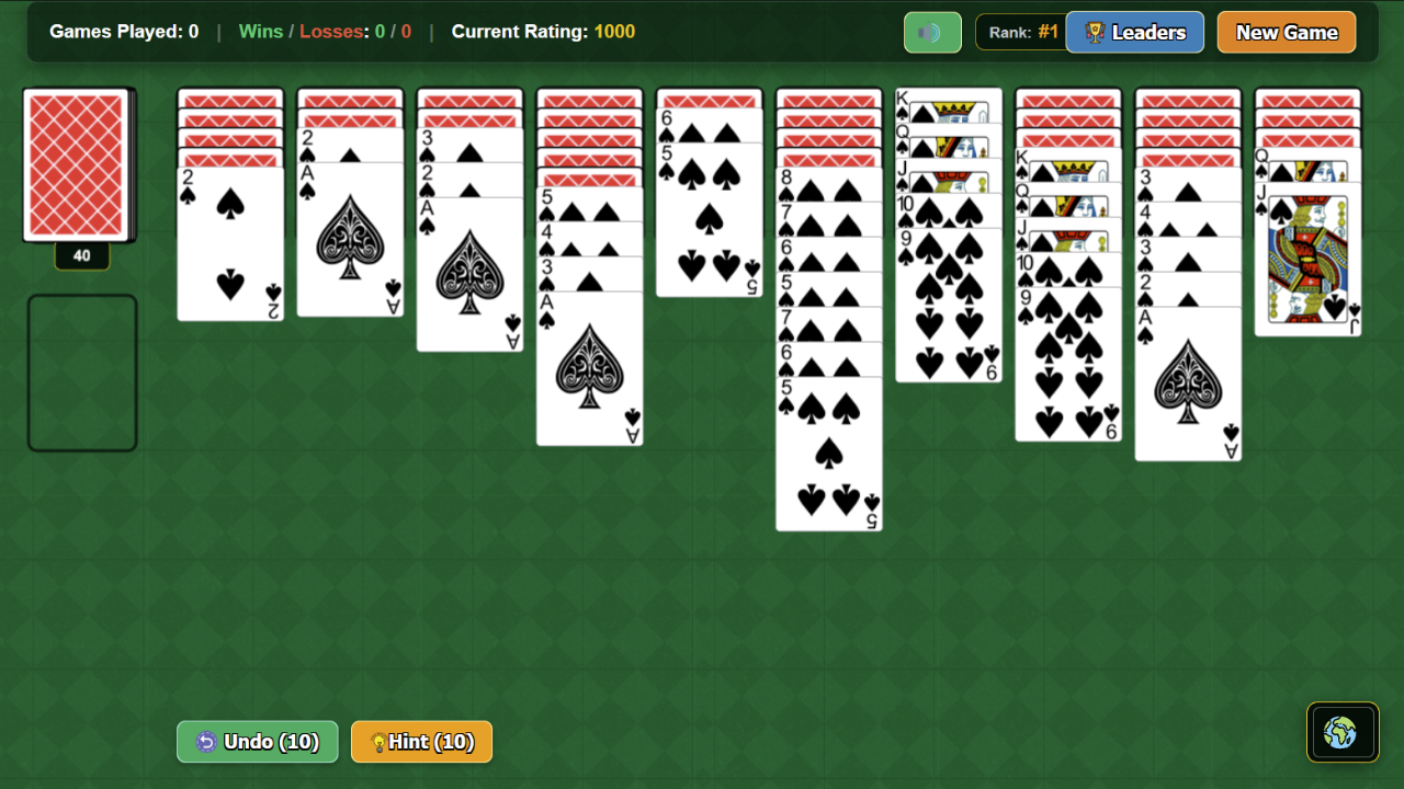 Spider Solitaire: Royal Rating — screenshot 5