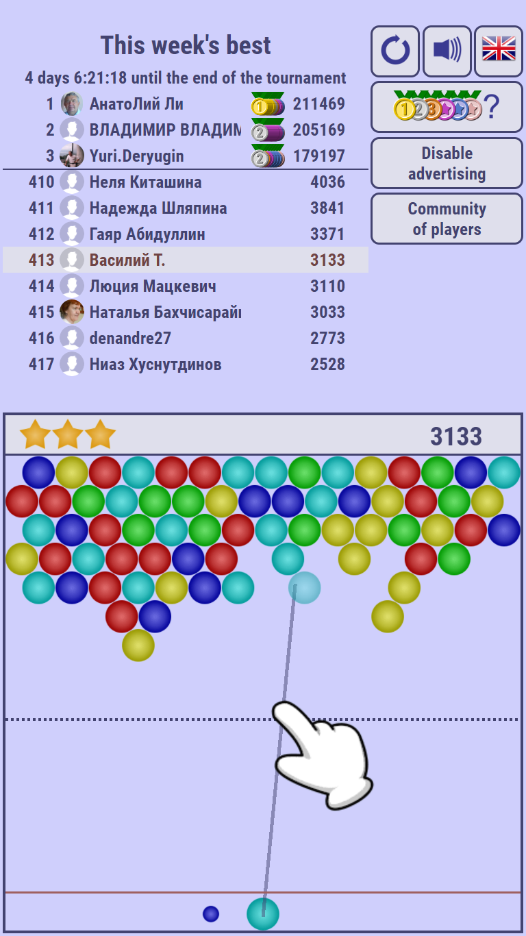 Weekly Tournament Bubble Shooter screenshot 4