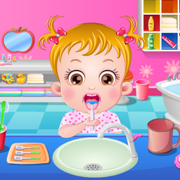 Baby Hazel Brushing Time