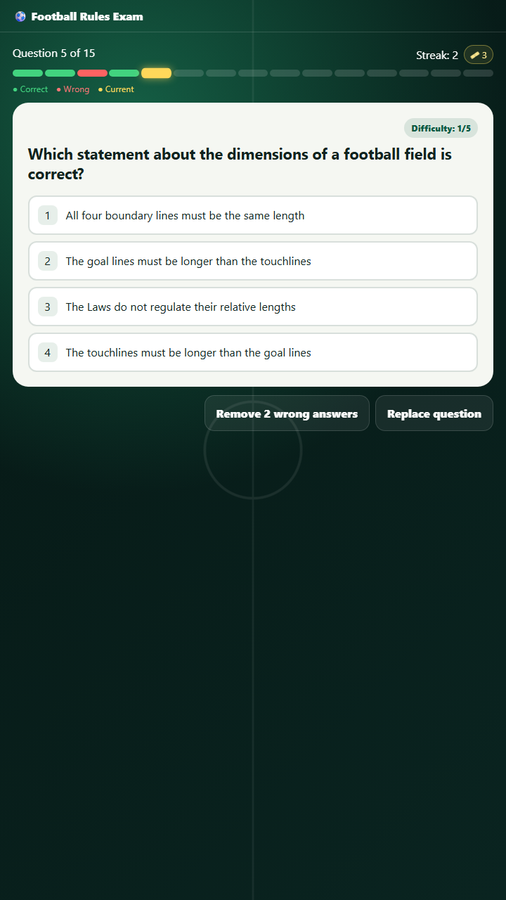 Football Rules Exam screenshot 7