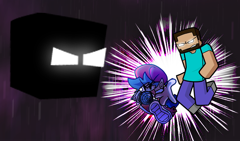 Friday Night Funkin vs Herobrine Reborn 2.0 game cover