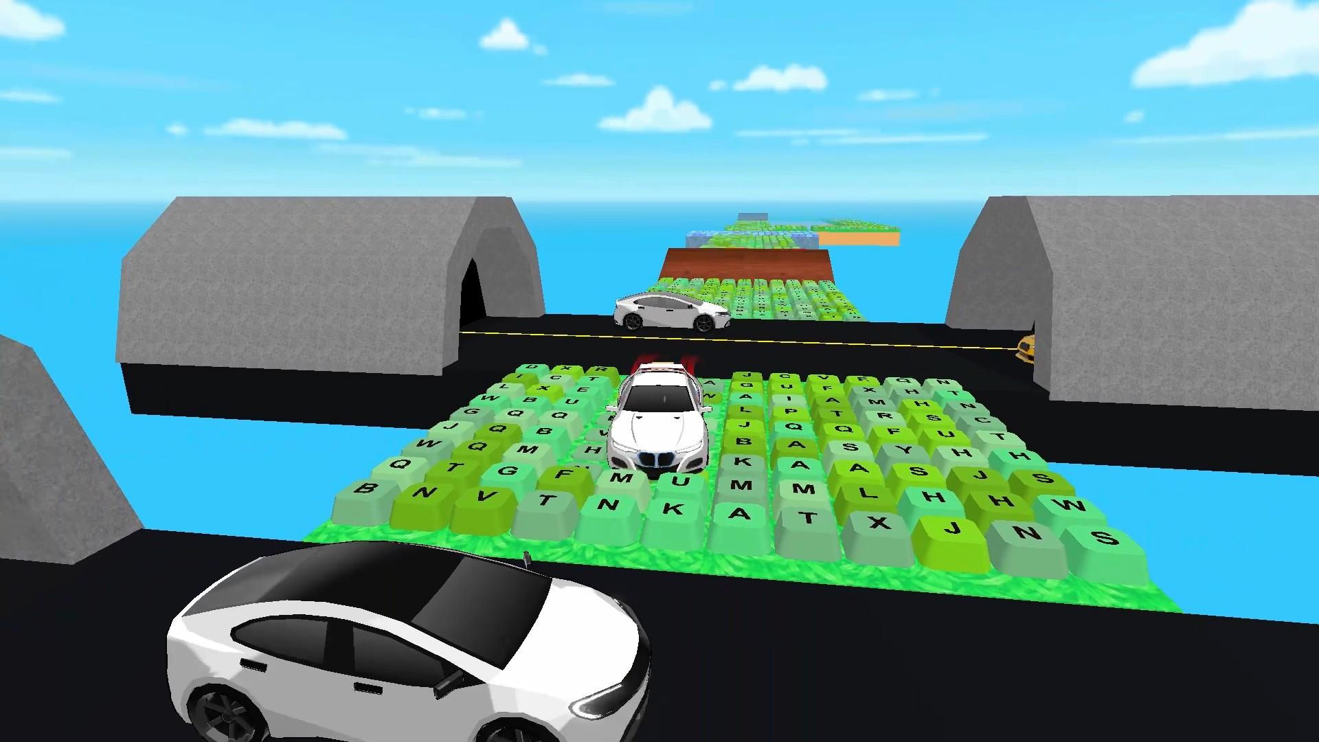 Obby: Supercar Race on a Giant Keyboard screenshot