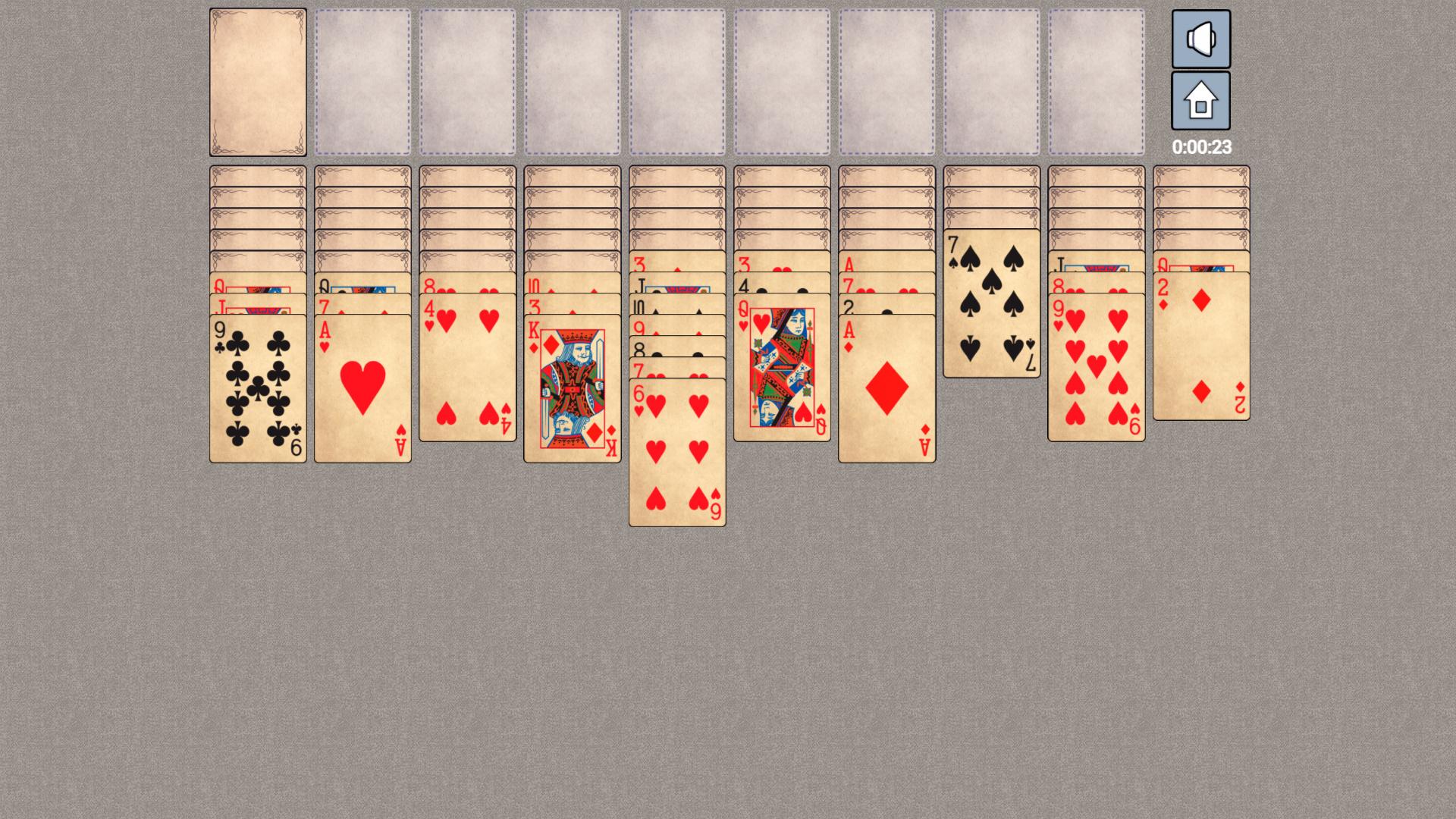 Solitaire "Spider" traditional screenshot