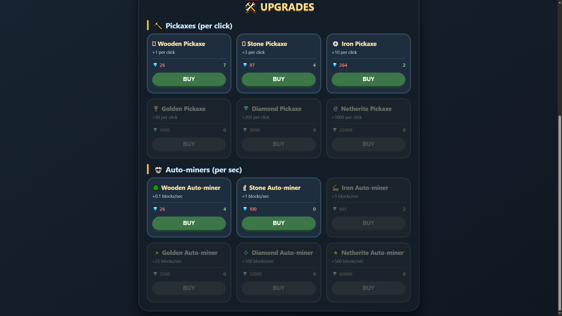 BLOCK MINER — screenshot 2