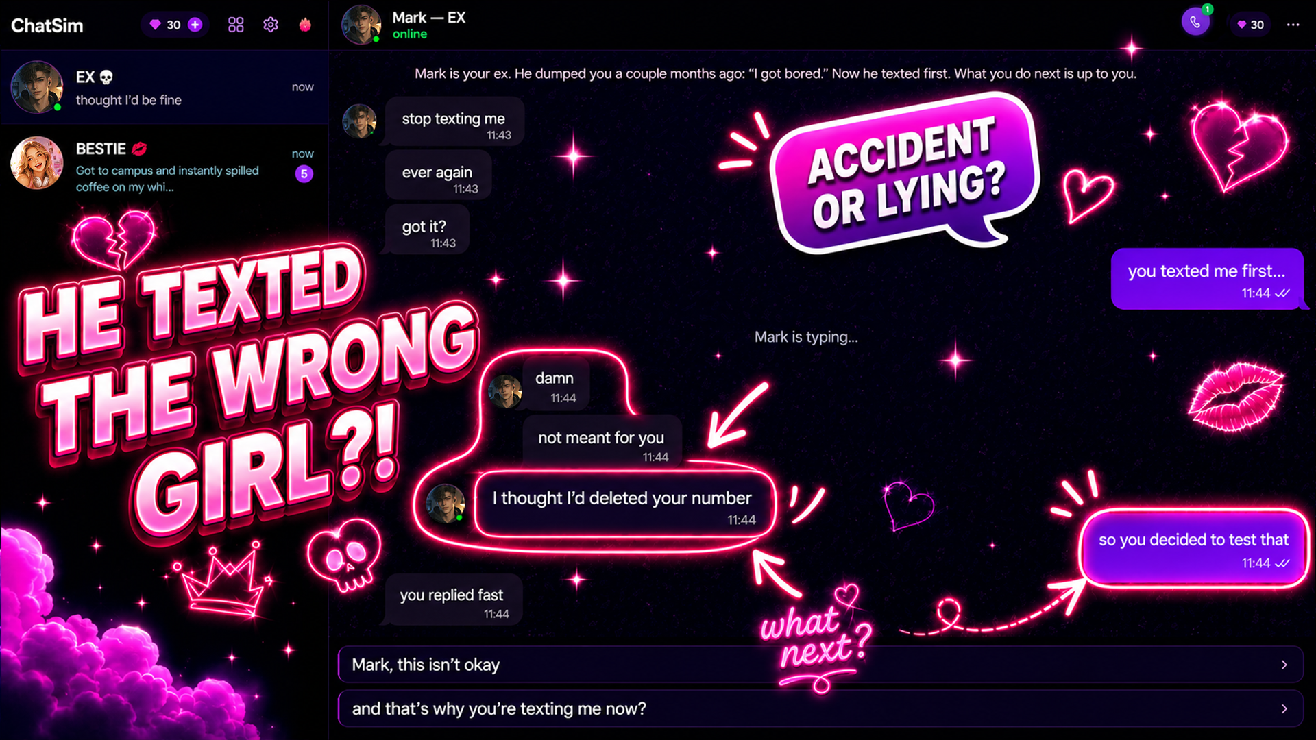 ChatSim - Texting Love Story & Chat Romance screenshot 3