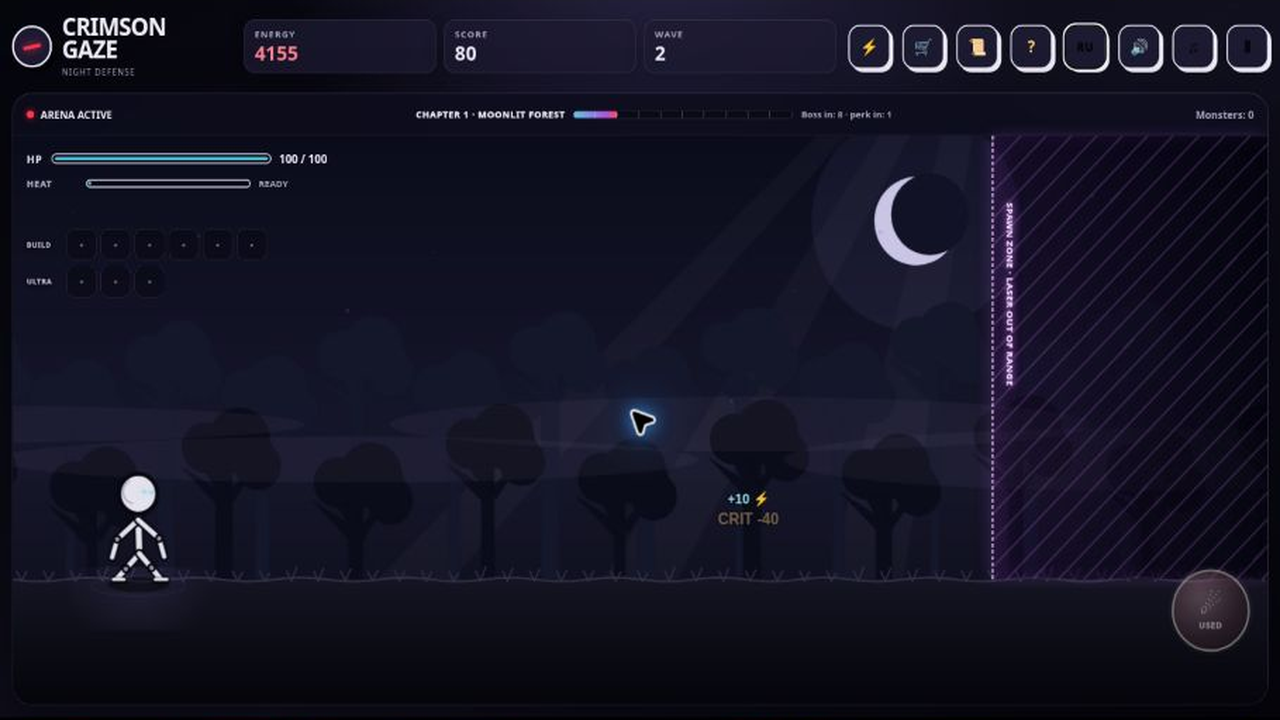 Crimson Gaze: Night Defense — screenshot 2