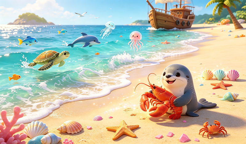 Seafood Match-3: Beach game cover