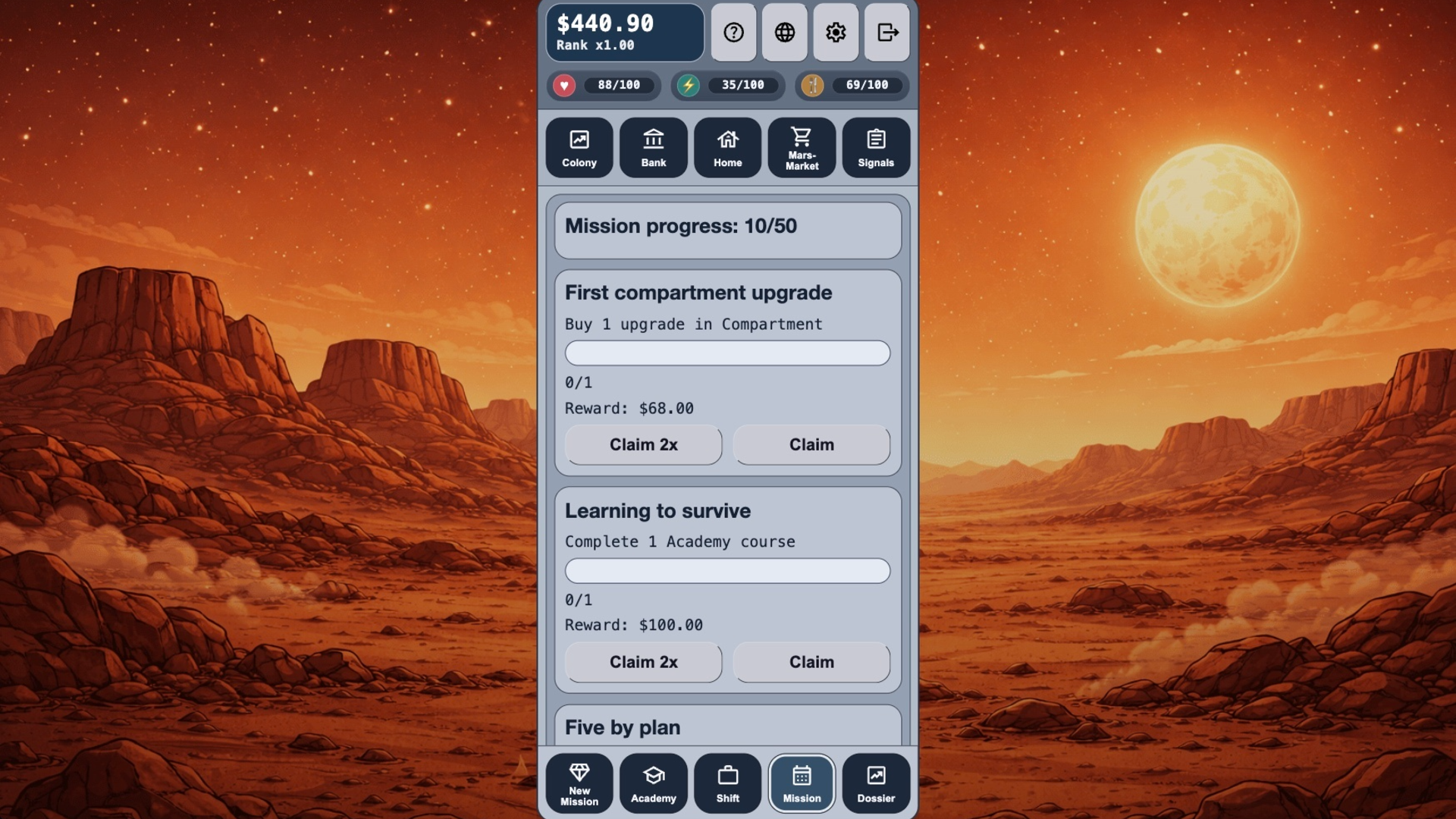 Tycoon Survive on Mars: Build an Empire screenshot