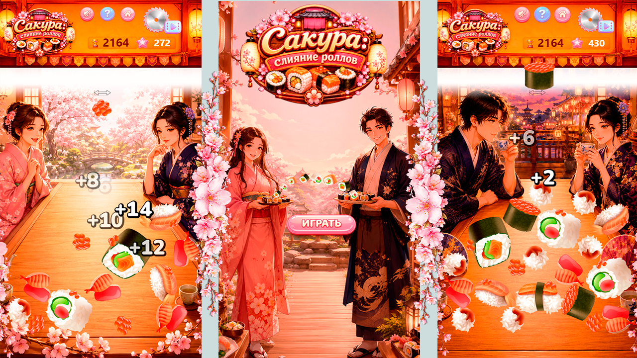 Сакура: слияние роллов — screenshot 2