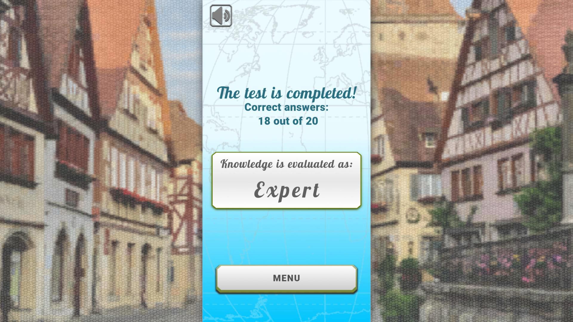 The capitals of the countries screenshot