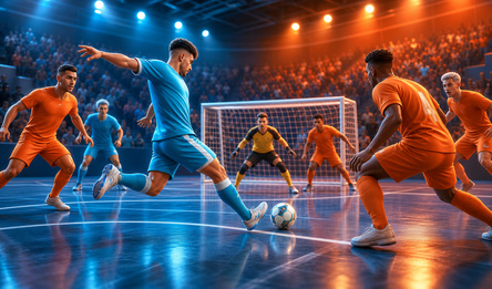 Try to kick the ball into the goal