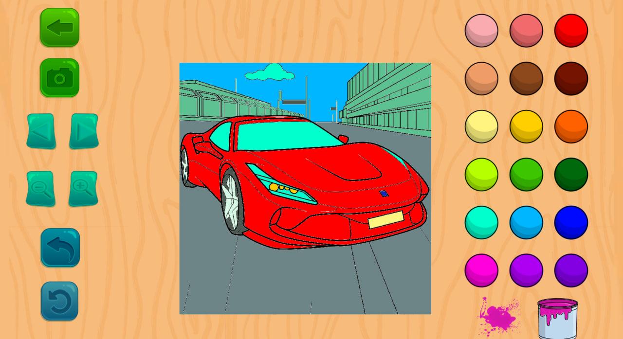 Coloring in the World of Cars screenshot