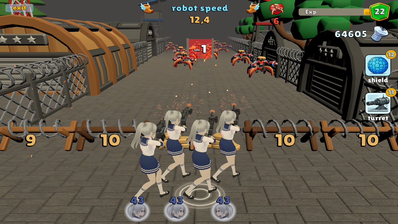 Anime Girl versus Robots — screenshot 1