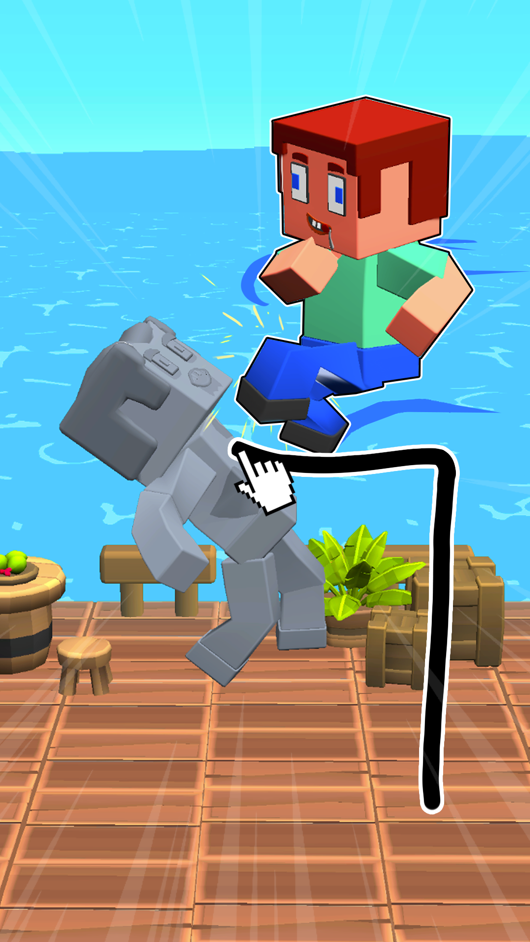 Block World Combat! Draw Noob's Super Punch! screenshot 10