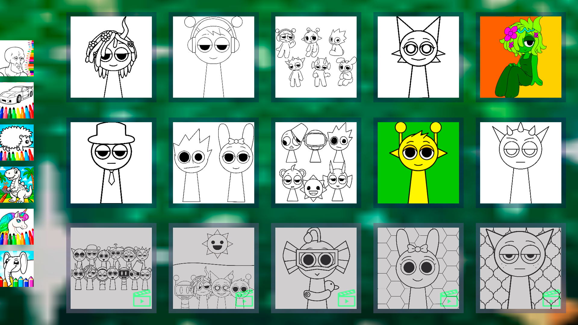 Sprunki - Coloring Book for Kids screenshot