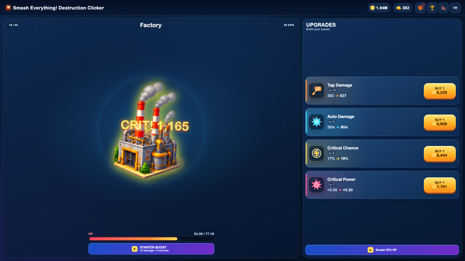 Smash Everything! Destruction Clicker — screenshot 1