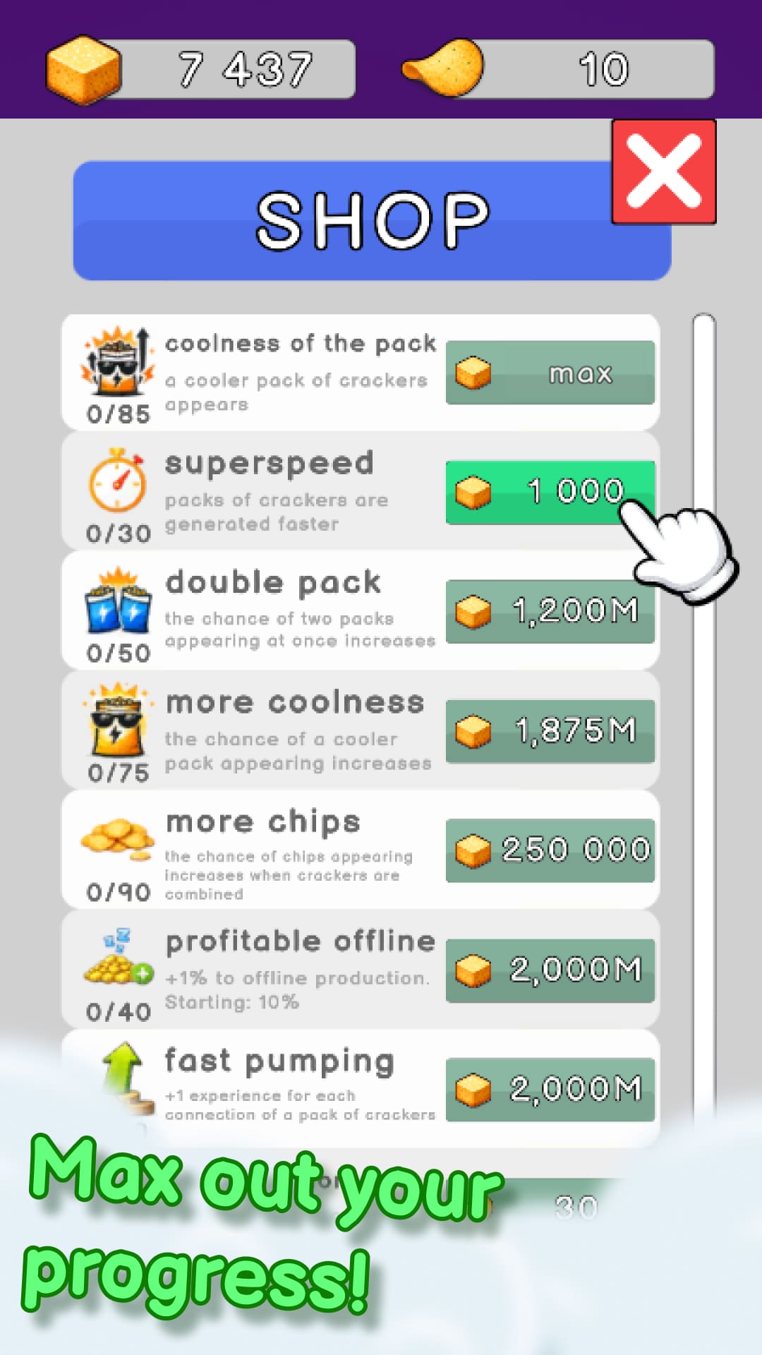 100 Crackers! Evolution Merge-Clicker screenshot 7