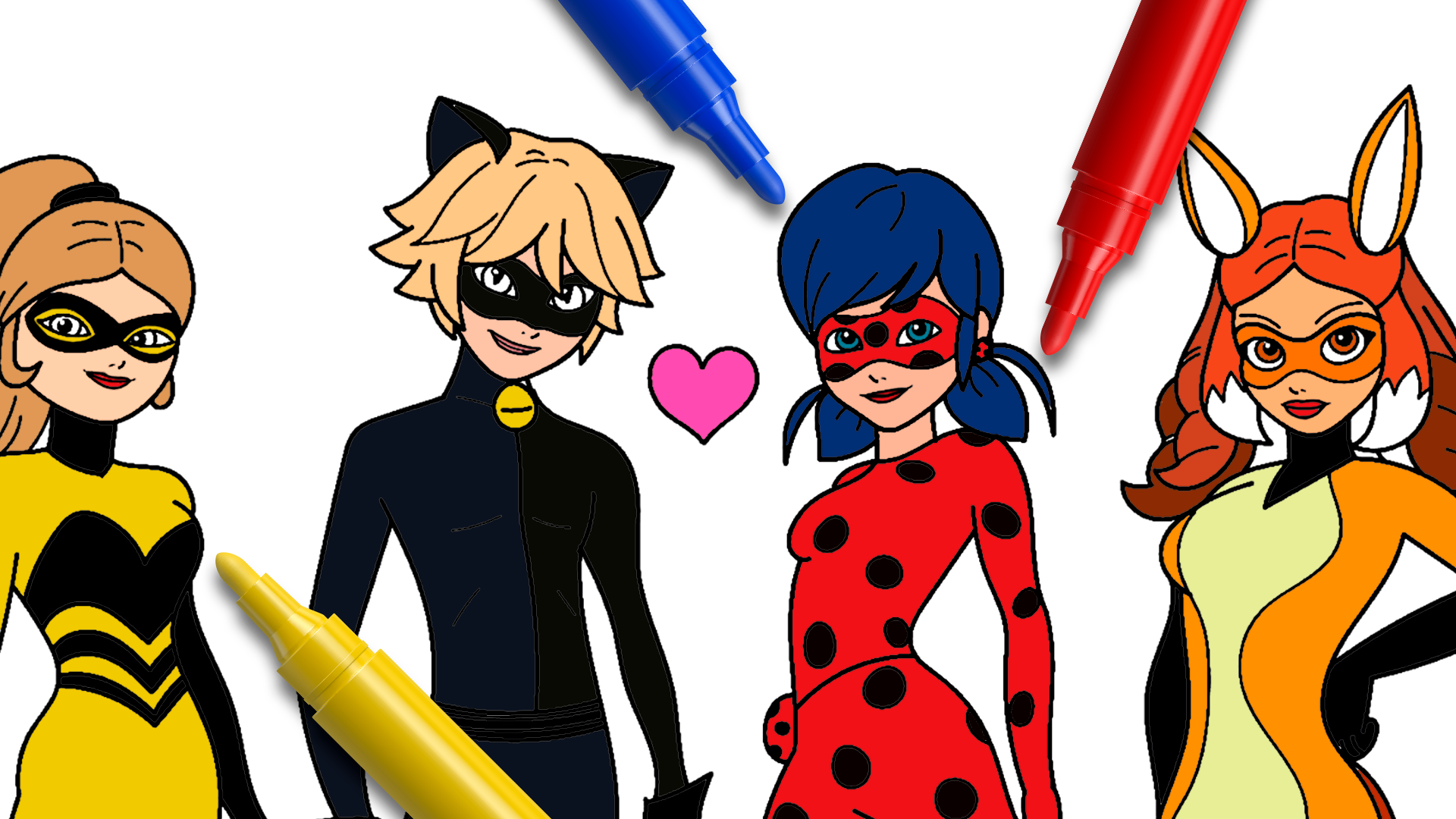 Lady Bug and Marinette Coloring Pages screenshot