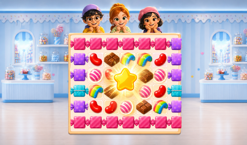 Sweet Shop Merge 2D game cover