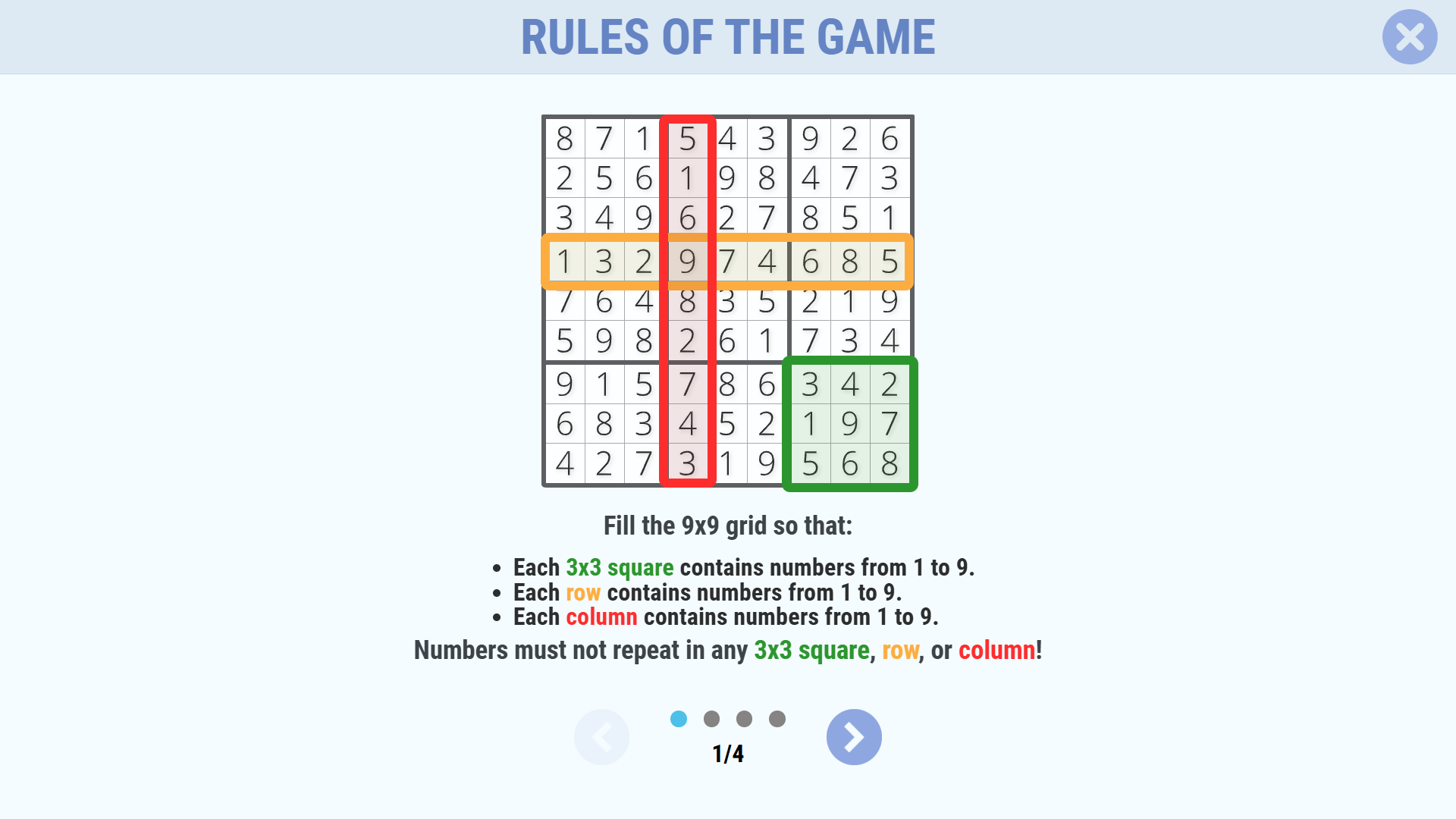 Sudoku - logic game screenshot
