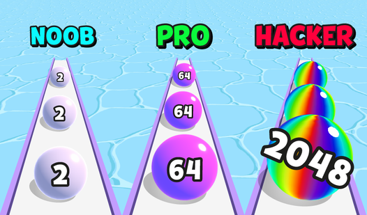 Ball Run 2048: merge number  loading=