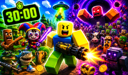 Noob and Brainrots - survive 30 minutes