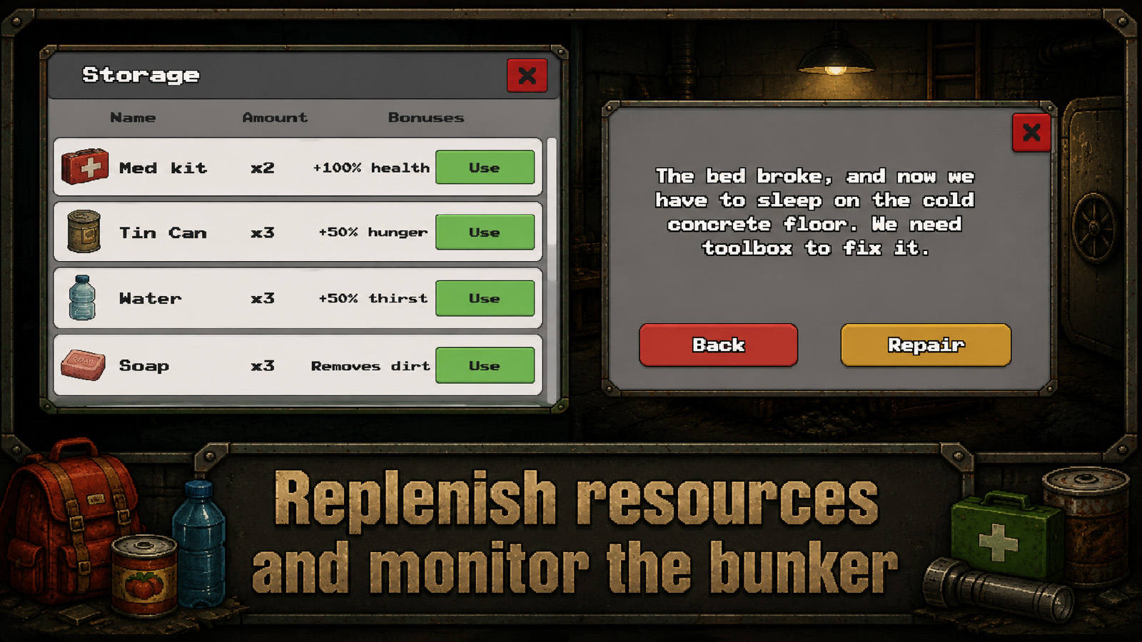 Bunker Survival Simulator — screenshot 2