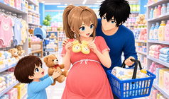 Anime. Pregnant Mother