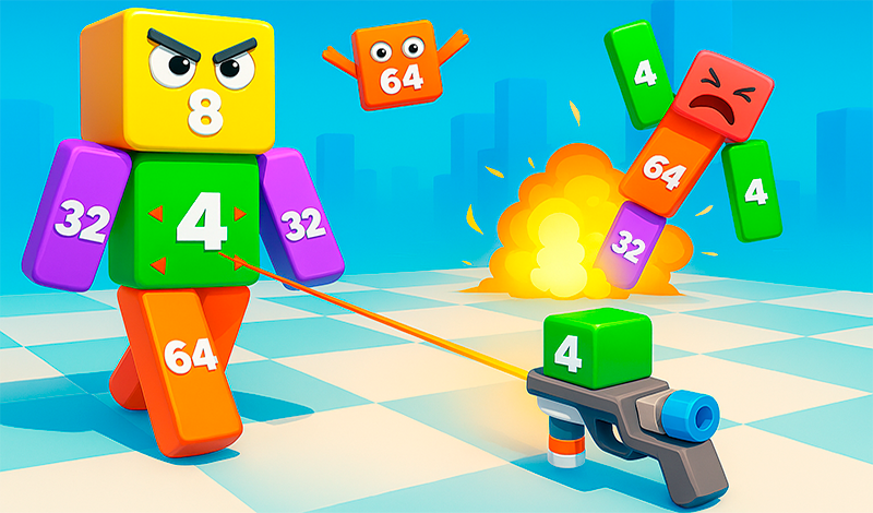 Evil cubes 2048 game cover