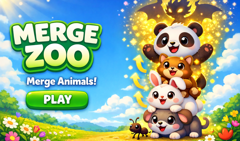 Merge Zoo Merge Animals! game cover