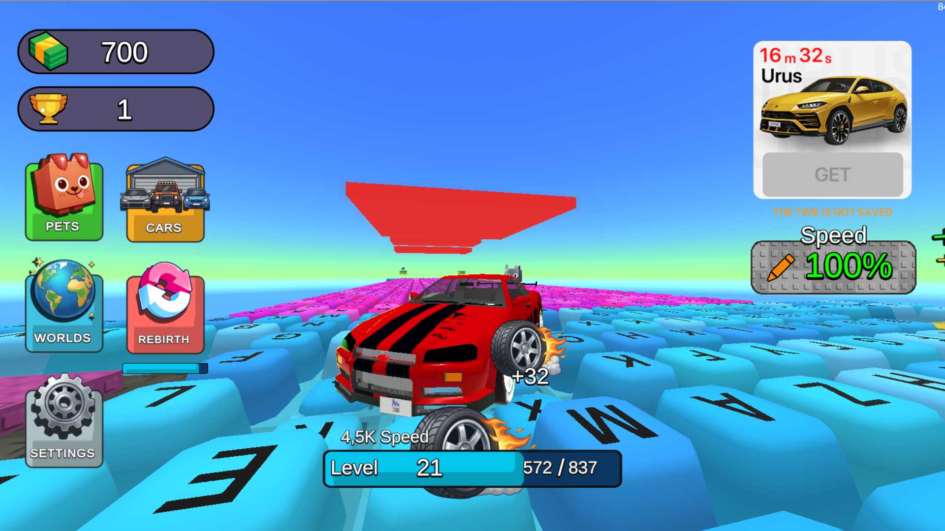 Obby on the car: +1 to Keyboard Speed screenshot 6