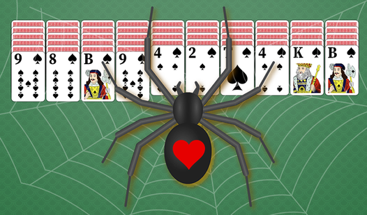 Spider Solitaire: 1, 2 or 4 suits