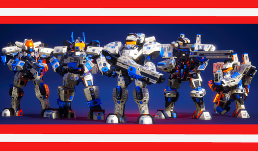 Space: Shooter battle field with Robots & Blasters