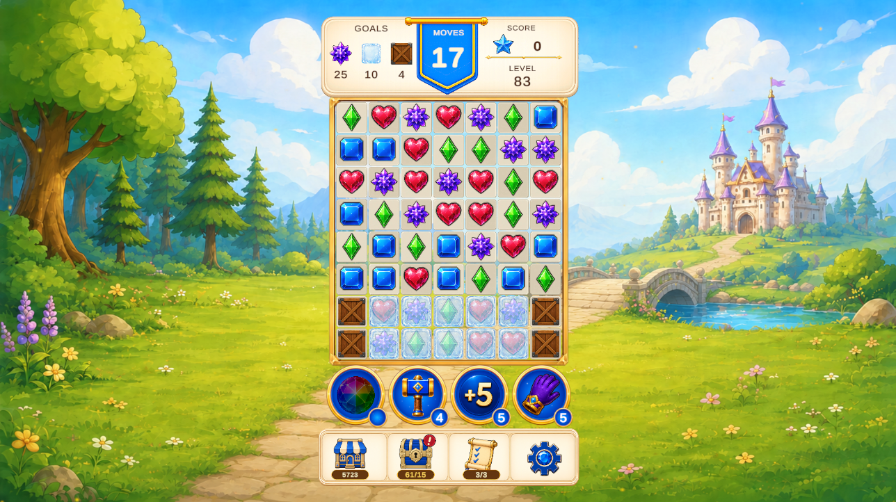 Kingdom of Crystallia: Match 3 — screenshot 2