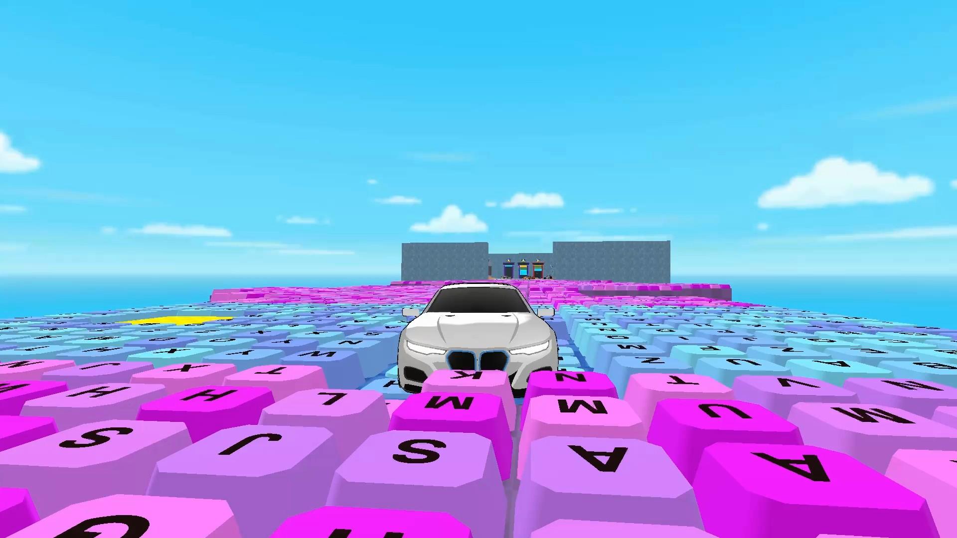 Obby: Supercar Race on a Giant Keyboard screenshot