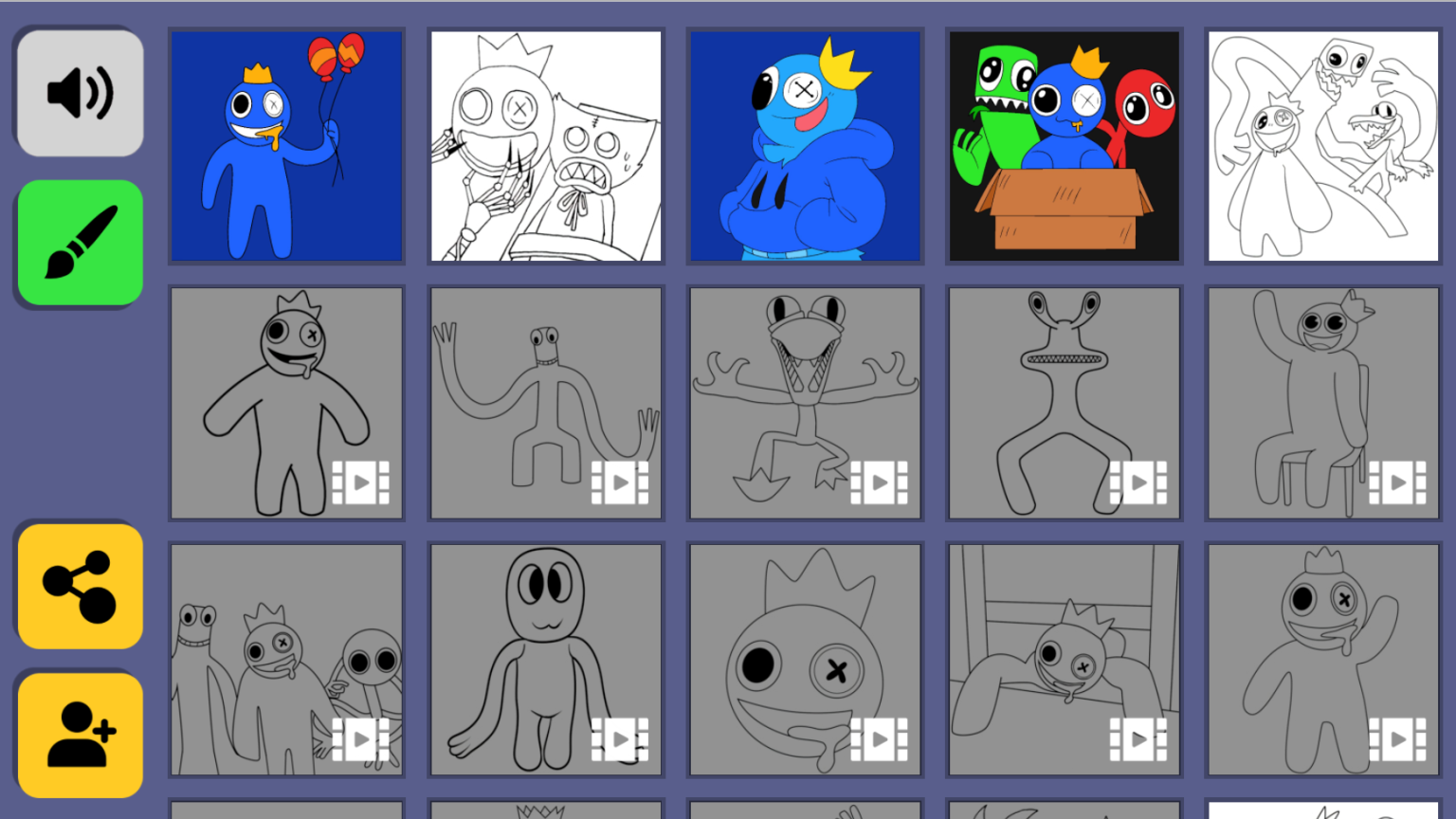 Rainbow Friends - Coloring Pages screenshot