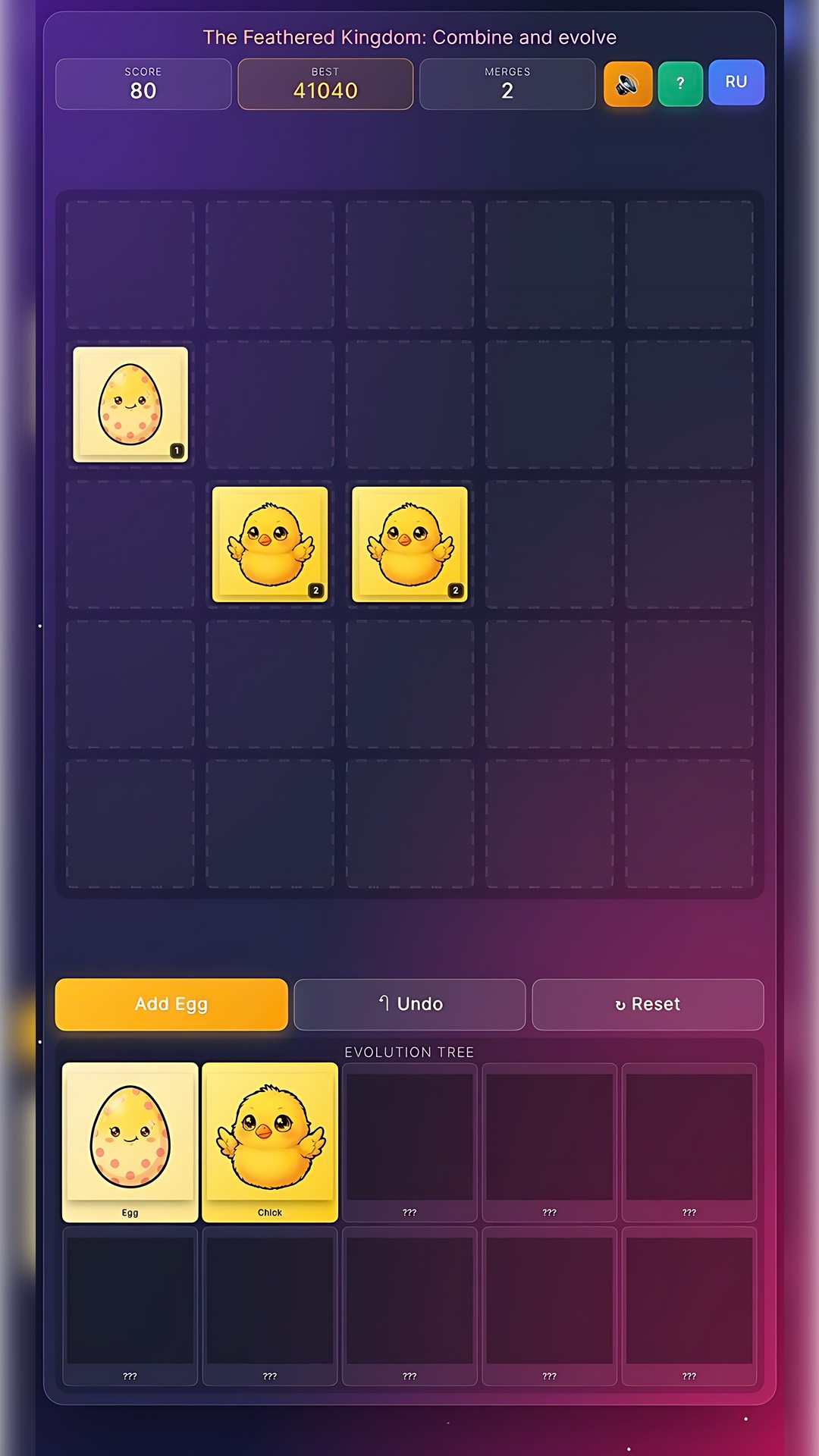 The Feathered Kingdom: Combine and evolve screenshot 4