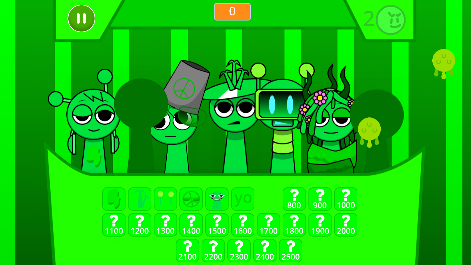 Sprunki GREEN MOD screenshot