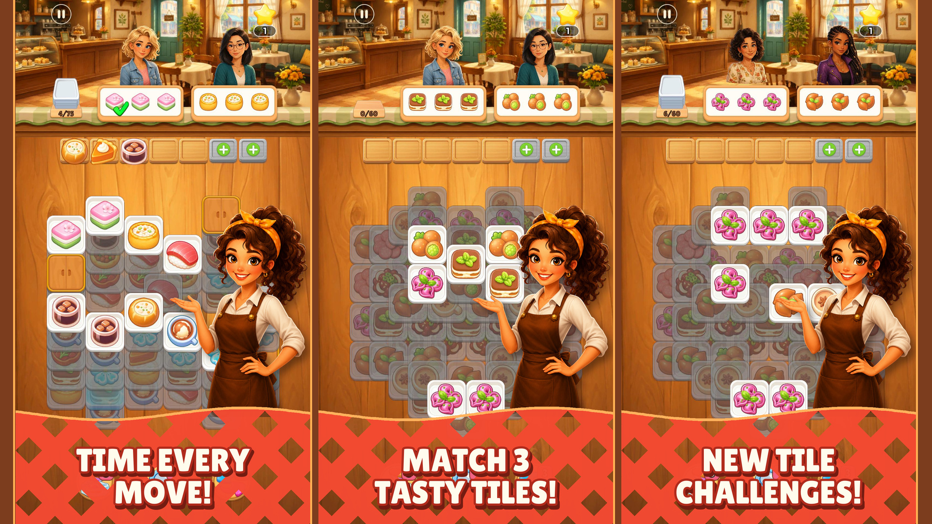 Tasty Tiles: Triple Match - Café — screenshot 2