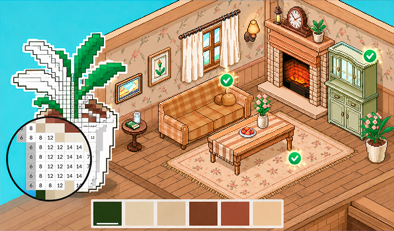 Coloring by Numbers. Pixel Room game cover