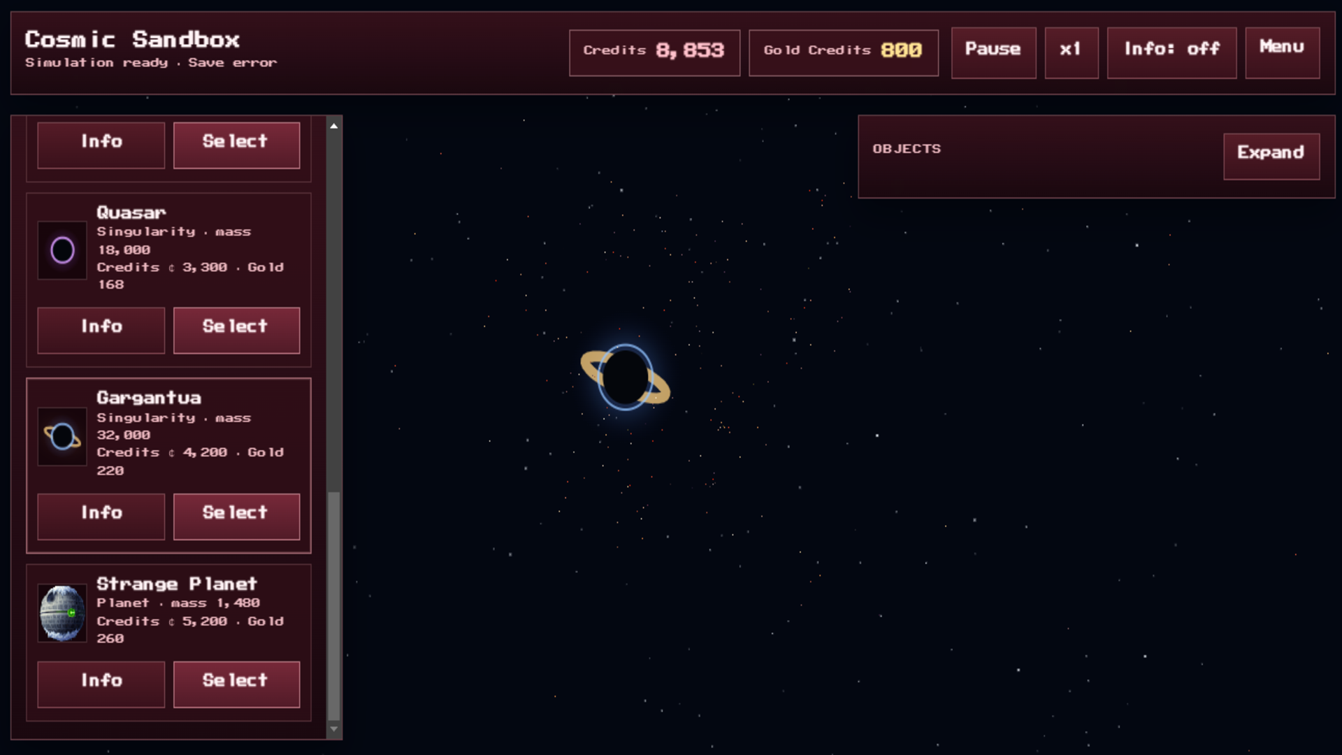 Cosmic Sandbox screenshot