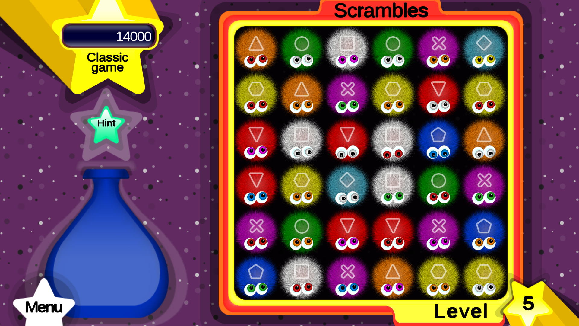 Match3 - Funny fluffies screenshot