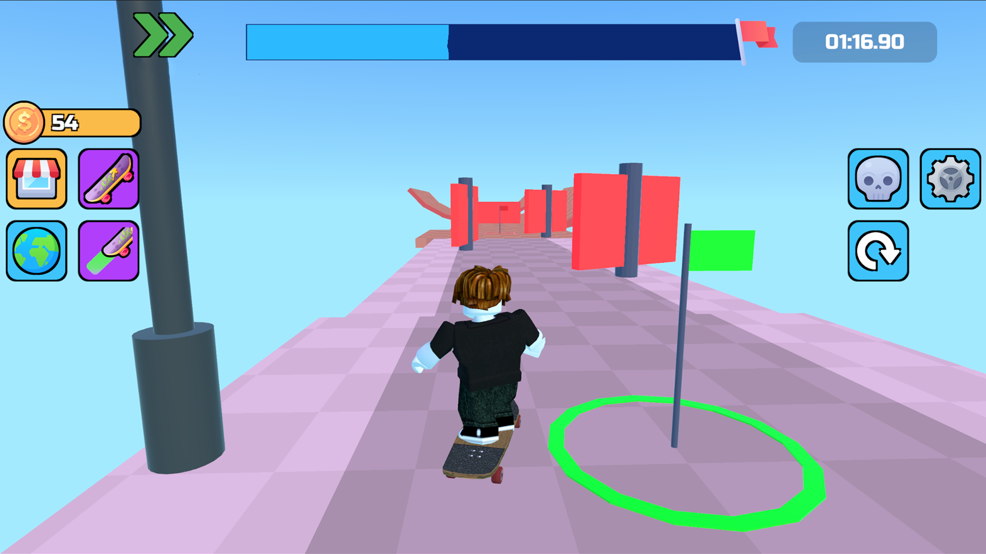 Obby: Skateboard Race screenshot