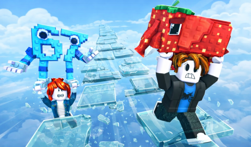 Obby Brainrot: Glass Bridge game cover