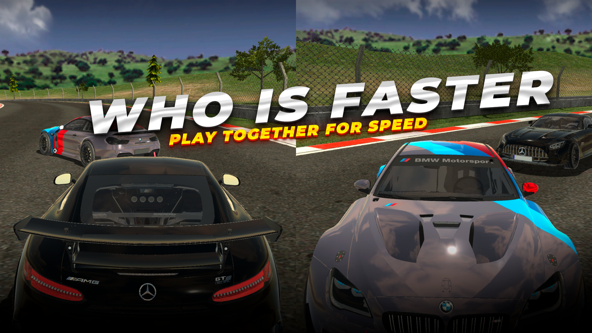 Two-Player Racing: BMW vs Mercedes Drift screenshot