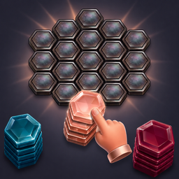 Hexagons: Color Stack Puzzle