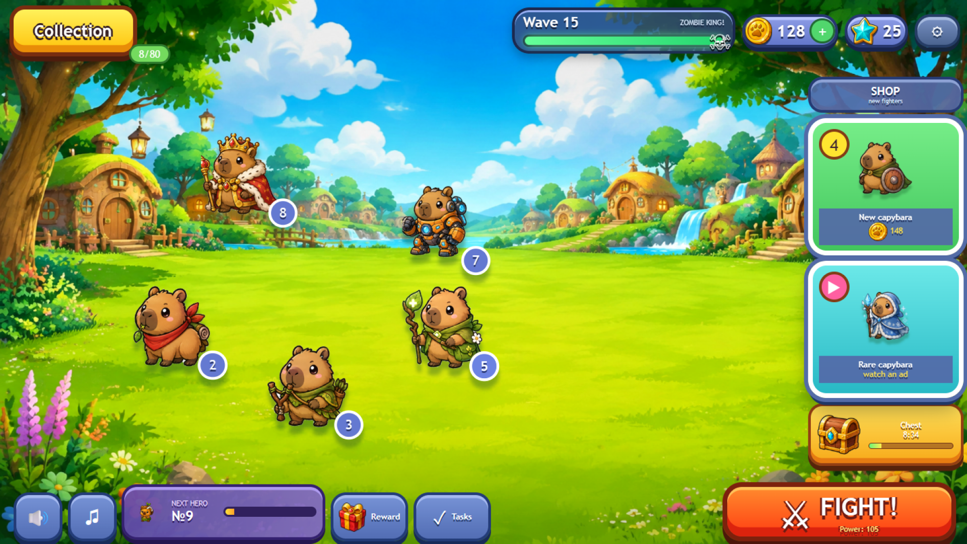 Capybaras vs Zombies: Merge — screenshot 1