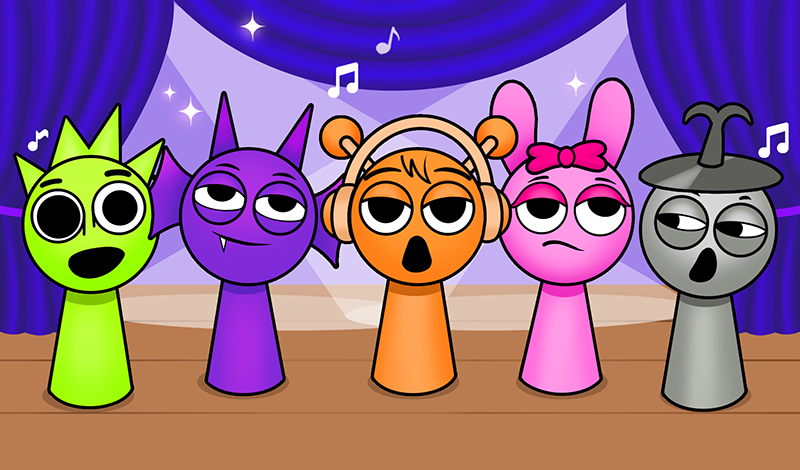 Musical Sprunki 3D! Create Your Track! game cover