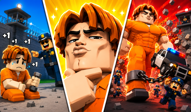 +1 Strength! Prison Escape! game cover